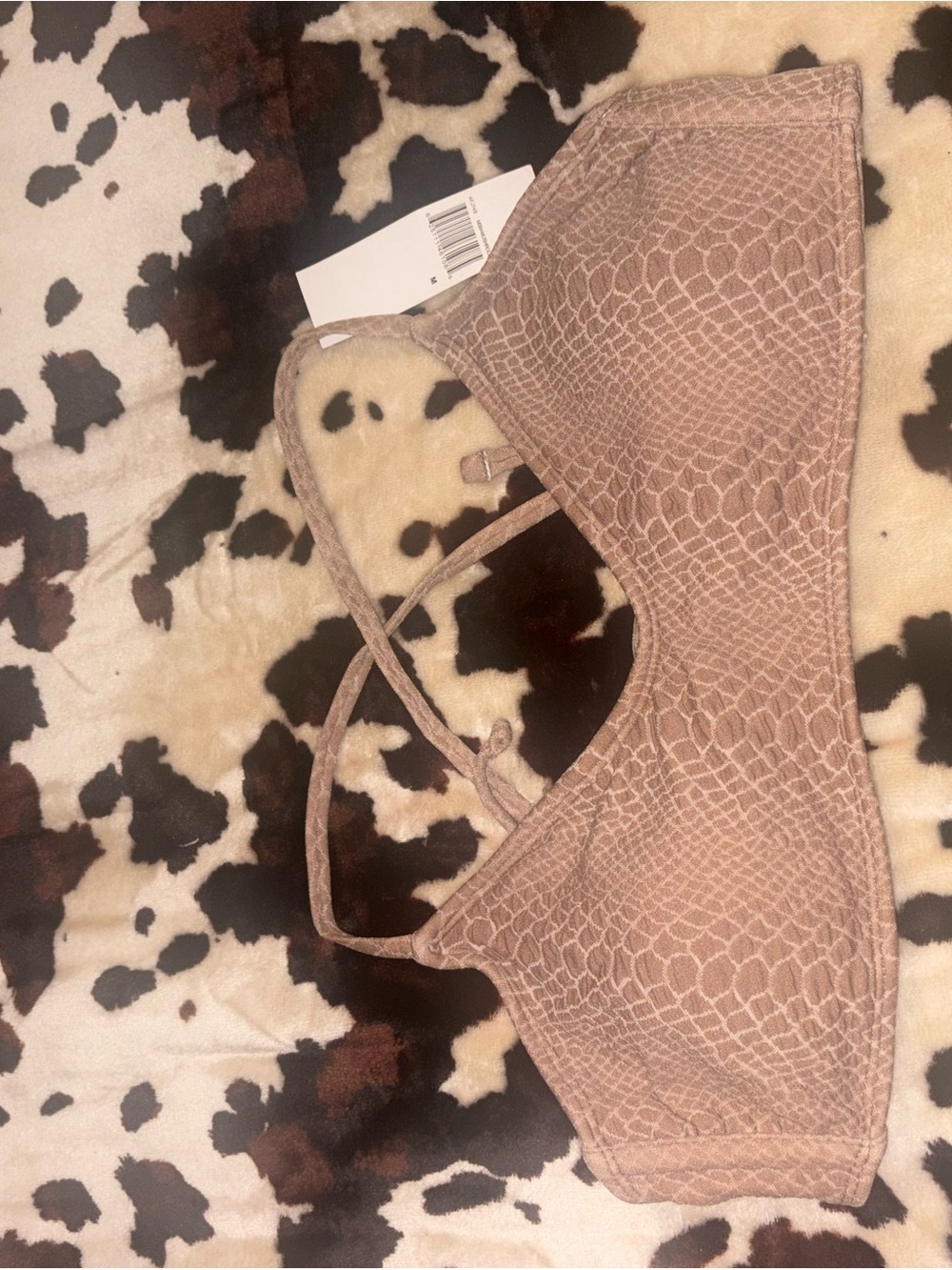 Target Mauve Textured Wireless Crop Bralette